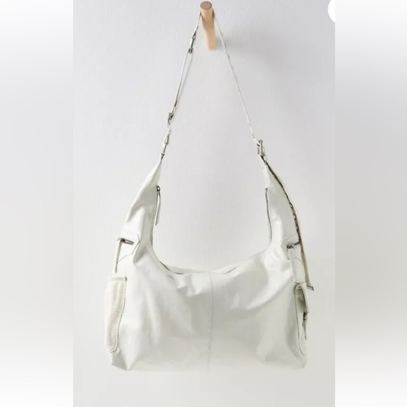 Free People Off The Record Carryall Tote Coated Shiny Canvas Adjustable Strap - Picture 1 of 8